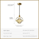 Modern geometric gold & silver crystal led pendant lights dining room