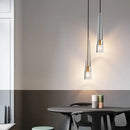 Modern geometric gold & silver crystal led pendant lights dining room