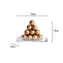 Modern geometric gold tower set living room acrylic trays