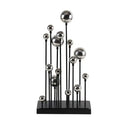 Modern geometric golden ball sculpture living room metal decor