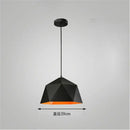 Modern geometric iron diamond pendant lights for living room