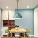 Modern geometric iron diamond pendant lights for living room