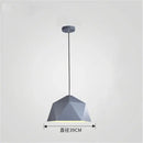 Modern geometric iron diamond pendant lights for living room