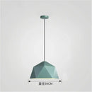 Modern geometric iron diamond pendant lights for living room