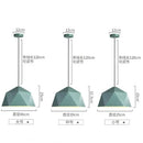 Modern geometric iron diamond pendant lights for living room