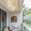 Modern geometric iron frame cage ceiling light for aisle and loft