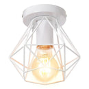 Modern geometric iron frame cage ceiling light for aisle and loft