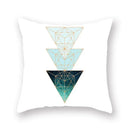 Modern geometric leaf flower pillowcase teal & blue living room decor