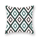 Modern geometric leaf flower pillowcase teal & blue living room decor