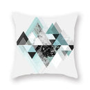 Modern geometric leaf flower pillowcase teal & blue living room decor