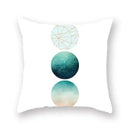 Modern geometric leaf flower pillowcase teal & blue living room decor