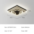 Modern geometric led black chandelier acrylic ceiling lamp living room