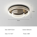 Modern geometric led black chandelier acrylic ceiling lamp living room
