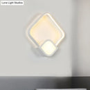 Modern geometric led white wall sconce light for living room