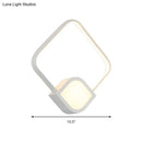 Modern geometric led white wall sconce light for living room