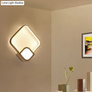 Modern geometric led white wall sconce light for living room