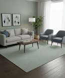 Modern Geometric Pattern Ivory And Beige Hand Knotted 9x12 Area Rug