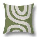 Modern geometric print green plants pillow cover 12 pack living room