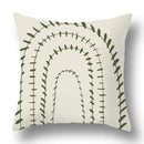 Modern geometric print green plants pillow cover 12 pack living room