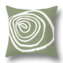 Modern geometric print green plants pillow cover 12 pack living room