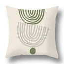 Modern geometric print green plants pillow cover 12 pack living room