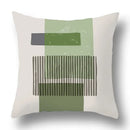 Modern geometric print green plants pillow cover 12 pack living room