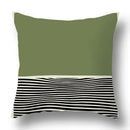 Modern geometric print green plants pillow cover 12 pack living room