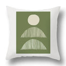 Modern geometric print green plants pillow cover 12 pack living room