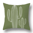 Modern geometric print green plants pillow cover 12 pack living room