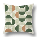 Modern geometric print green plants pillow cover 12 pack living room