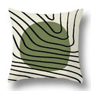Modern geometric print green plants pillow cover 12 pack living room