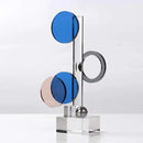 Modern geometric ring acrylic sculpture living room home decor
