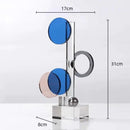 Modern geometric ring acrylic sculpture living room home decor