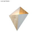 DecorBites™ Nordic 1-Light Splicing Pyramid Wall Sconce with Adjustable Rubber Wood Shade in Black/Red/White