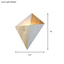 DecorBites™ Nordic 1-Light Splicing Pyramid Wall Sconce with Adjustable Rubber Wood Shade in Black/Red/White