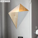 DecorBites™ Nordic 1-Light Splicing Pyramid Wall Sconce with Adjustable Rubber Wood Shade in Black/Red/White
