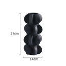 Modern geometric spiral black & white resin vase living room decor