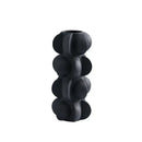 Modern geometric spiral black & white resin vase living room decor