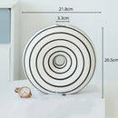 Modern geometric stripes ceramic vase living room decor white & black
