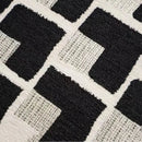 Modern geometric texture black & off-white cushion cover living room