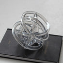 Modern geometric transparent glass coil wound ball living room decor