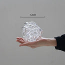 Modern geometric transparent glass coil wound ball living room decor