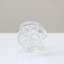 Modern geometric transparent glass coil wound ball living room decor