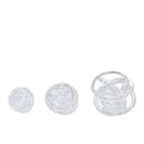 Modern geometric transparent glass coil wound ball living room decor