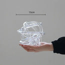 Modern geometric transparent glass coil wound ball living room decor