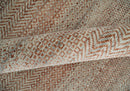 Modern Geometric Trellis Scandinavian Hand Knotted 8x10 Rust, Ivory and Gray Wool Area Rug | TRDCP940810