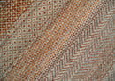 Modern Geometric Trellis Scandinavian Hand Knotted 8x10 Rust, Ivory and Gray Wool Area Rug | TRDCP940810