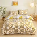 Modern geometric triangle block print bedding set bedroom duvet cover