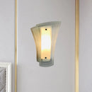 DecorBites™ Modern Geometric Wall Sconce - Clear Glass 1-Light Living Room Lamp