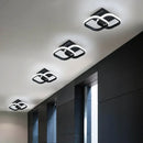 Modern geometric white acrylic led ceiling lamp bedroom light